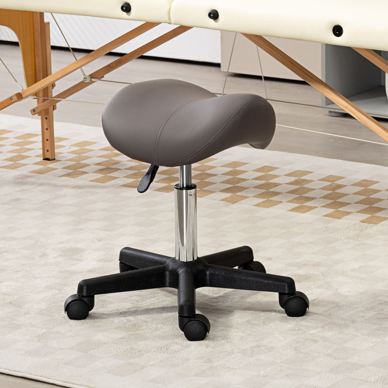 Adjustable Height Lab Stool, Black