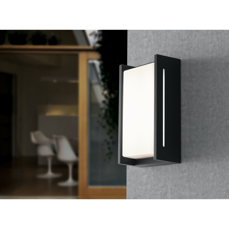 Fanya Dark Grey 24cm H Integrated LED Outdoor Flush Mount