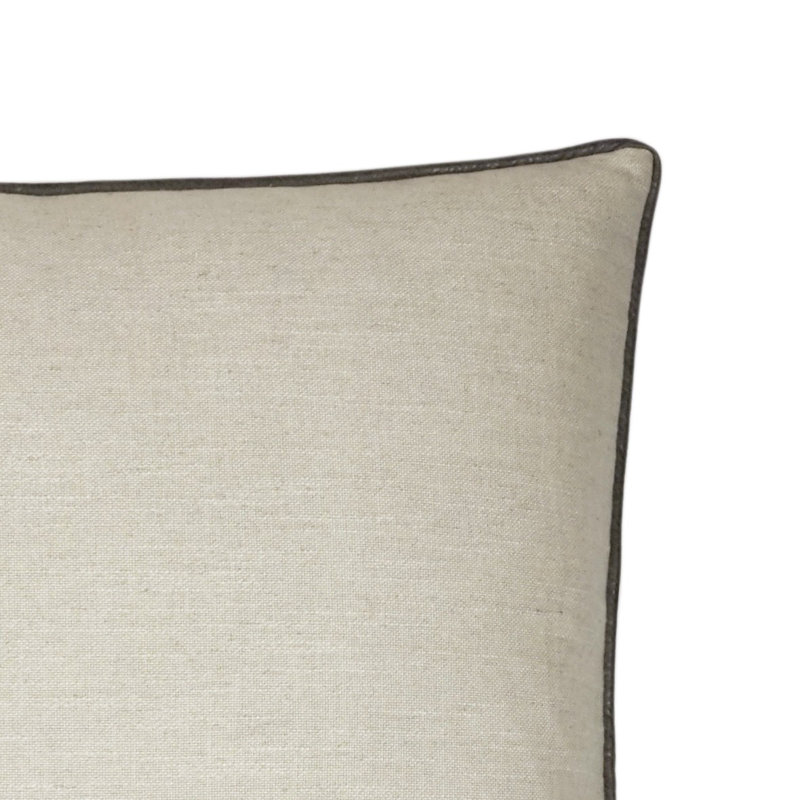 Coussin décoratif Ghent, Chocolat, Carré 24 po