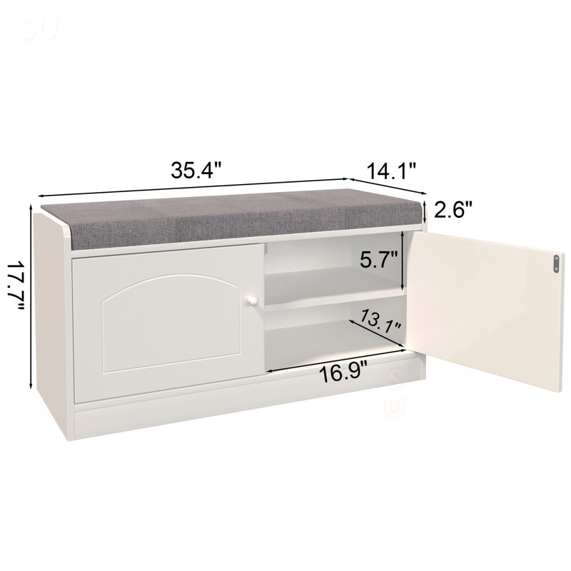 8 Pair Shoe Storage Bench