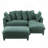 L-Shaped Upholstered Sectional Sofa With Movable Ottoman-1610013087