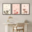 «Nursery Decor Cute Animals Boho», reproduction d'art encadrée, affiche, chambre d'enfant, art mural-104785382-104785377