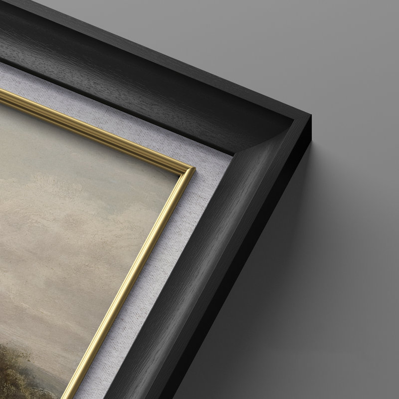 Set of 2 Premium Framed Art Artworks on Premium Canvas with 26"x36" Frame, Black