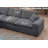 Upholstered Chenille Modular U-sectional Sofa Double Chaise, Two Oversized Ottomans-1163082876