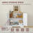 32”Farmhouse Sideboard with Adjustable Shelves, Buffet Cabinet with Storage, Kitchen Storage Cabinet, Coffee Bar Station, for Kitchen, Living Room, White and Natural