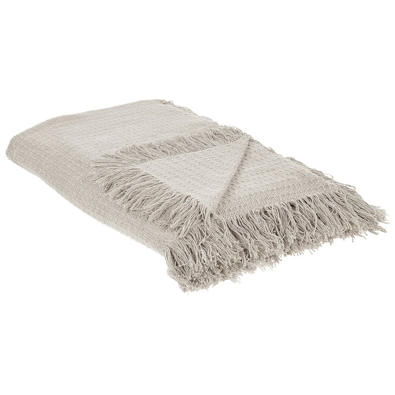 YERBENT Cotton No Pattern Bedspread, Grey