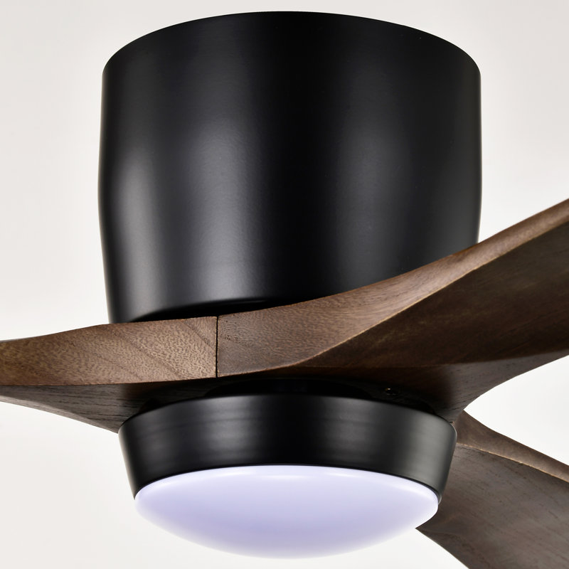 Ventilateur de plafond 52 po avec lumières, Matte Black, Brun