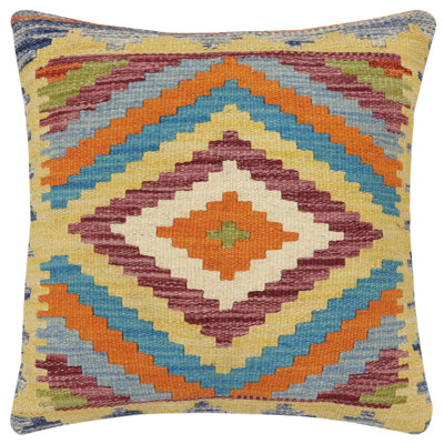 100% Wool Throw Square Pillow Cover & Insert