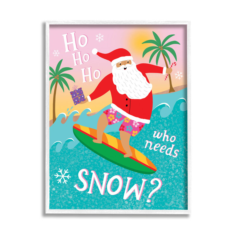 «Who Needs Snow Surfing at-240», H 14 po x l 11 po x P 1,5 po, Giclée encadrée noir minuit