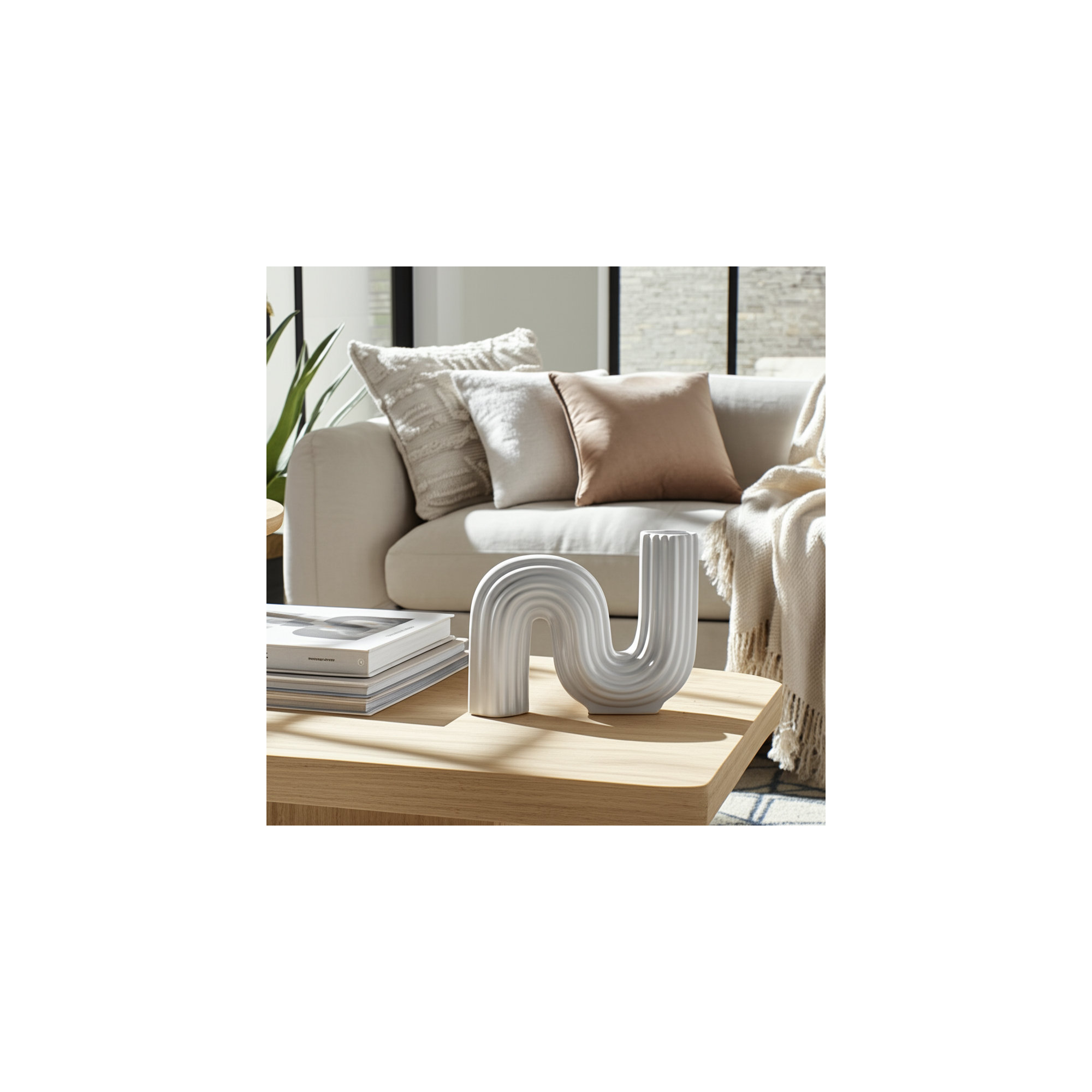Elysia 6'' Table Vase, White