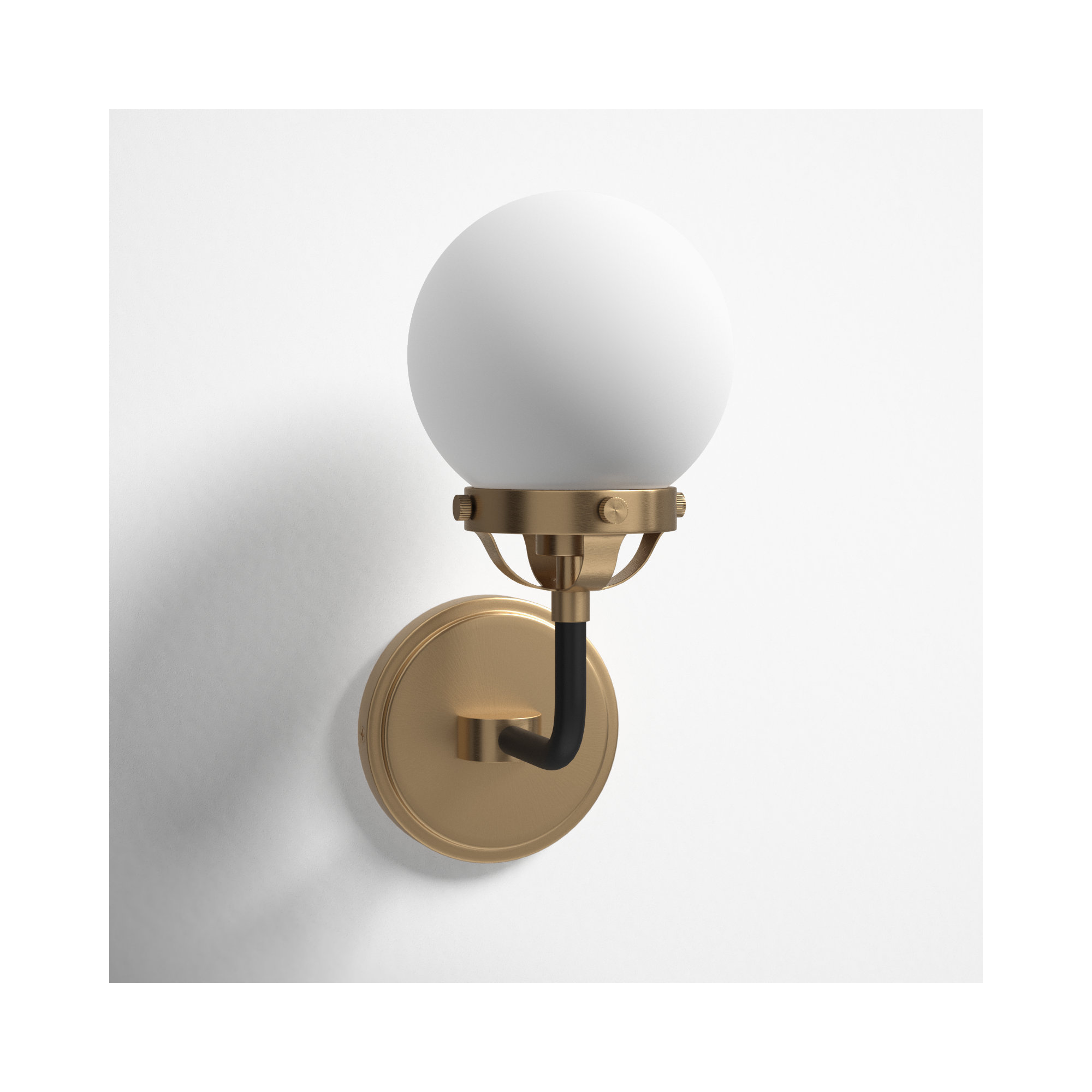 Newport 1 - Light Armed Sconce, Satin Bronze, No 