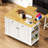 48Inch Kitchen Island With 2 Bar Stools-1407495439