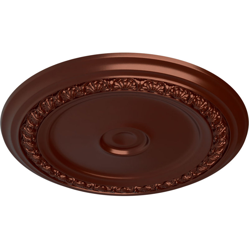 31 médaillons de plafond Carlsbad de 31 1/8 po x P 1 1/2 po (convient aux auvents jusqu'à 5 1/2 po), Cuivre antique