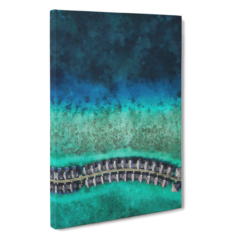 High Above The Maldives - Wrapped Canvas, 76cm H x 50cm W x 3cm D