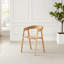 Hadlow Veneer & Metal Round Dining Table With Arvey Oak Veneer Chairs - Modern Statement Design-662399289-662399288