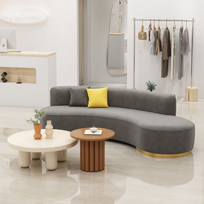 Simple Light Luxury Grey Curved Sofa Simple Light Luxury Grey Curved Sofa