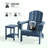 Dalson 5-Piece Plastic Adirondack Chair with Side Table and Ottomans-95981044