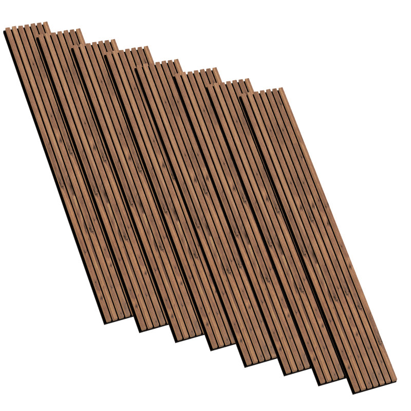 Panneaux muraux en bois à lattes en bois de 110 x 11 po Luxdecor, Motif rustique