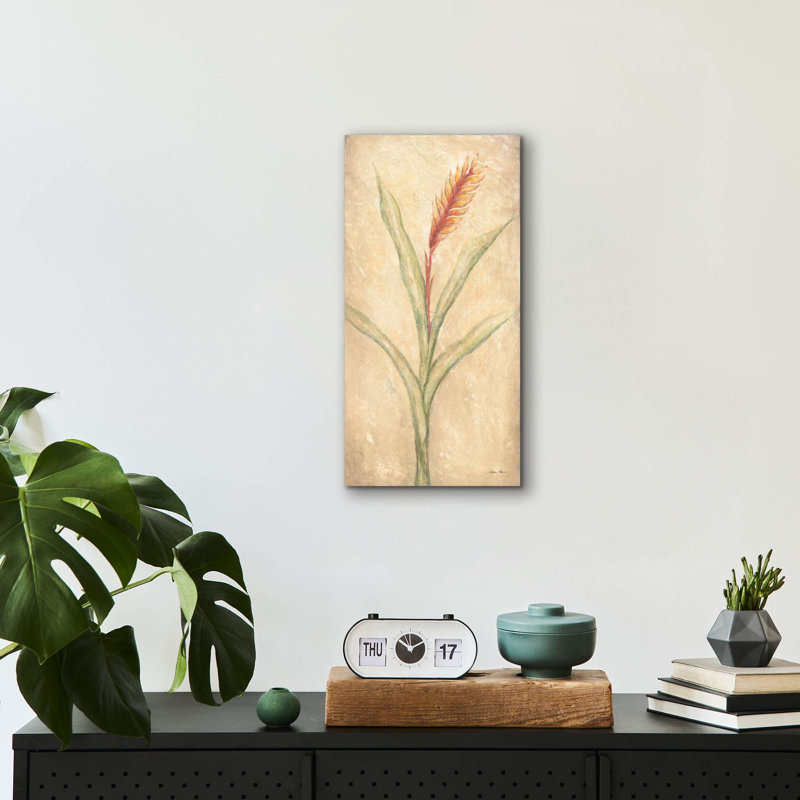 «Tropical Flowers 3» par Cheri Blum, art mural en verre acrylique, H 24 po x l 12 po