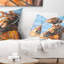 Cheval brun avec bride - coussin imprimé animal