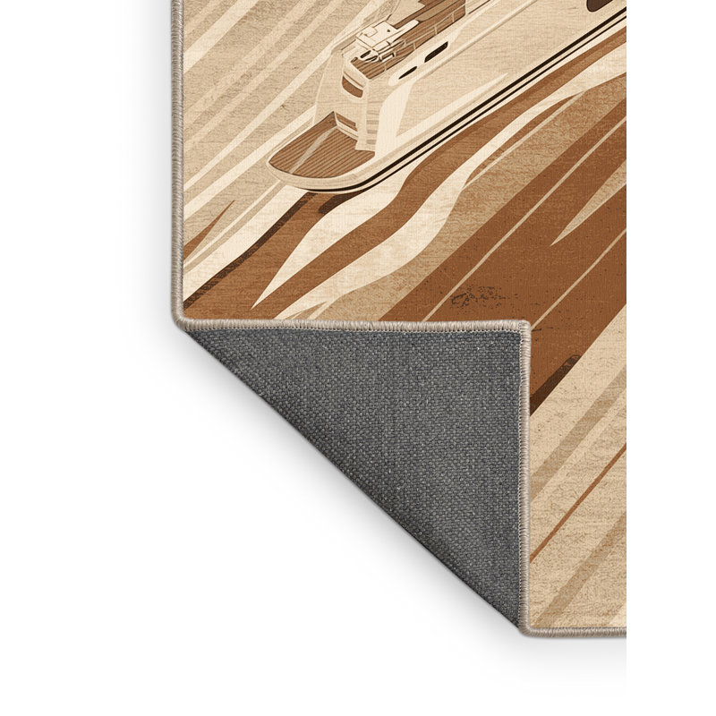 Tapis moelleux moelleux et luxueux pour yacht de luxe Eddleman, 7 x 9