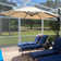PURPLE LEAF 10 / 11FT Round Outdoor Cantilever Umbrella with Base and 360-degree Rotation