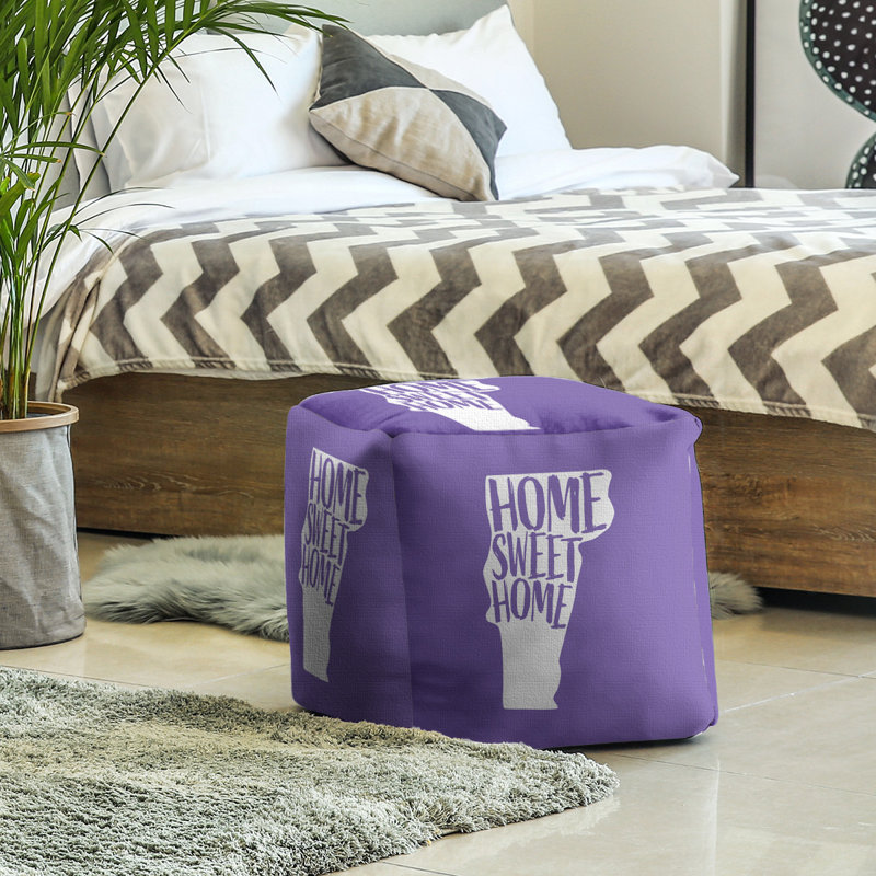 Repose-pieds à cubes vermont the home, Mauve