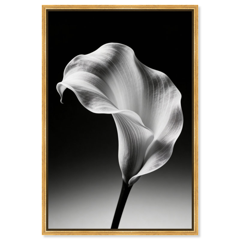 Petal Wave Print by Oliver Gal, 37" H x 25" W, Gold Floater Frame
