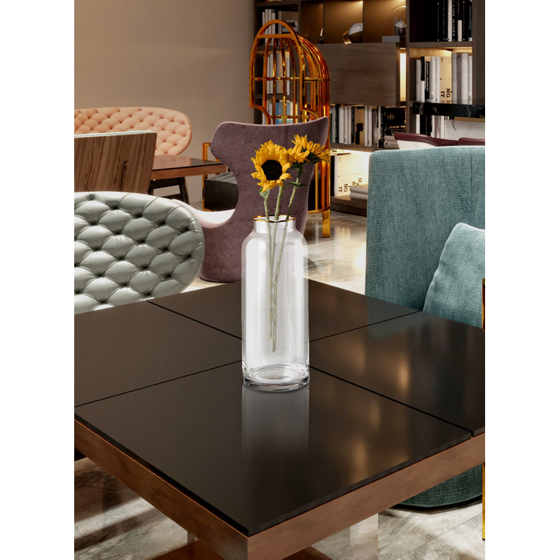 Petit vase cylindrique en verre transparent Everly Quinn, H 9 po x l 3 po x P 3 po