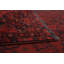 Tapis de zone en laine rouge/noir 4 pi x 6 po à la main one-of-kind noué la Kaler