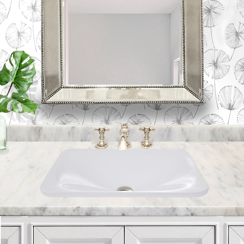 Nantucket Sinks Great Point 14.5'' White Vitreous China Rectangular Bathroom Sink