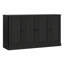 Meuble télé 100% bois massif, console de 65 po de large avec portes à panneau surélevé et rangement-696872969
