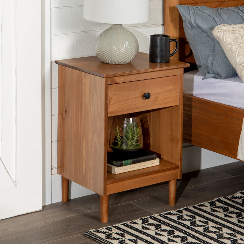 Decimus 46cm W Bedside Table, Caramel