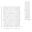 Paravent 4 panneaux de 67 po de hauteur à 4 panneaux d'intimité en bois avec 3 tablettes pliantes pour bureau / chambre à coucher / maison, blanc