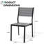  Ensemble de chaises de salle à manger en aluminium empilables pour l'extérieur-45713551