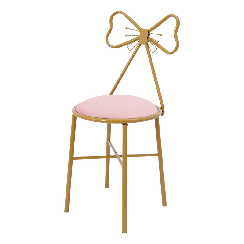 Fauteuil à dossier papillon 13,39 po, Rose, Polyuréthane