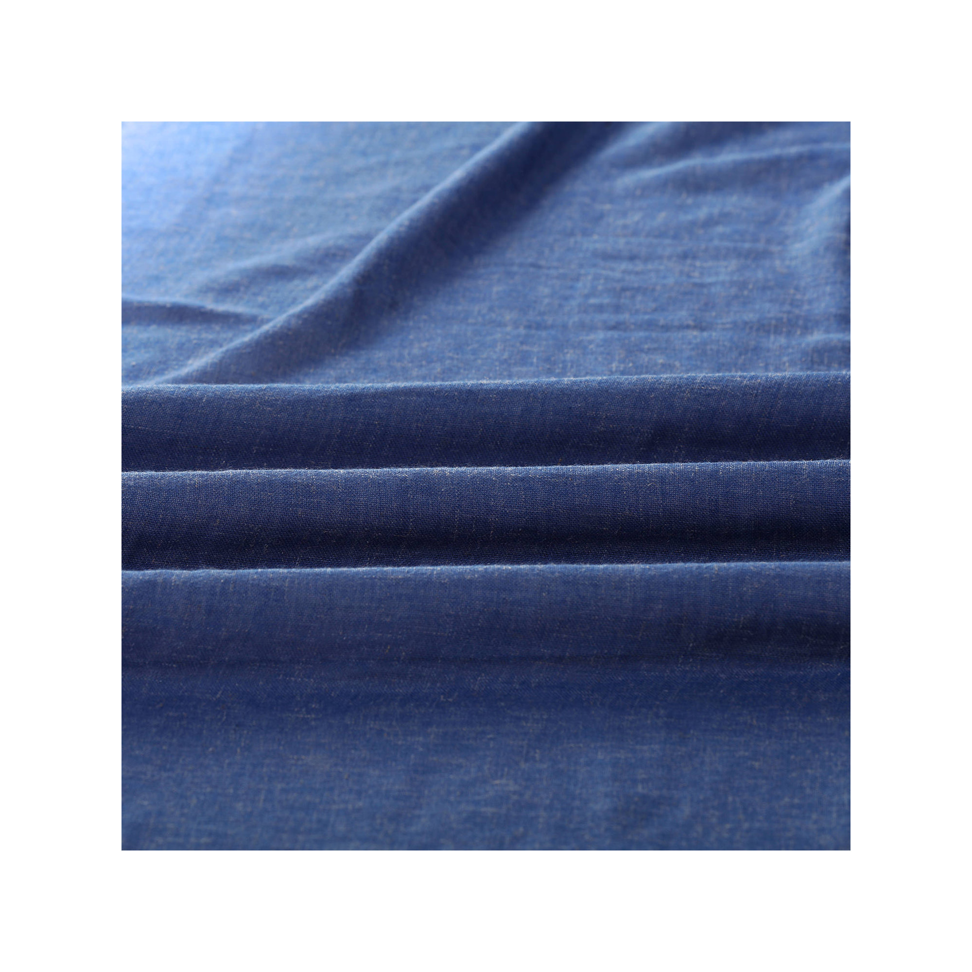 Larsa Sheer Linen Blend Curtain, 50" W x 120" L, Blue Lapis