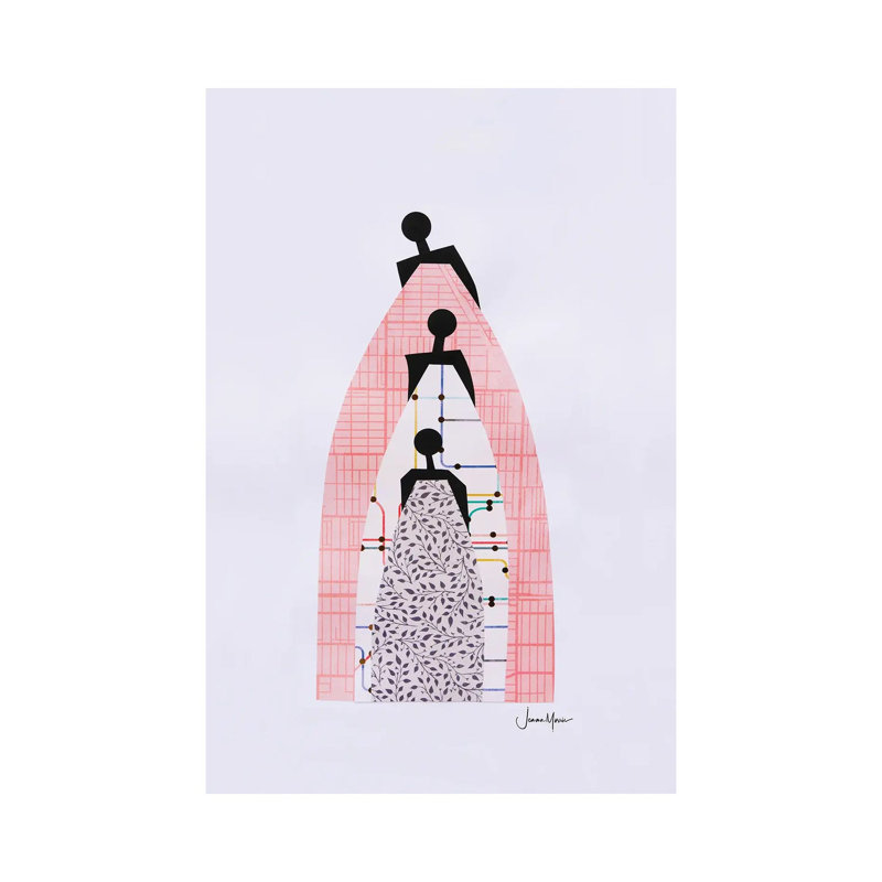 Standing On The Shoulders Of Our Ancestors by LouLouArtStudio - Wrapped Canvas Print, 66.04 cm H x 45.72 cm W x 3.175 cm D