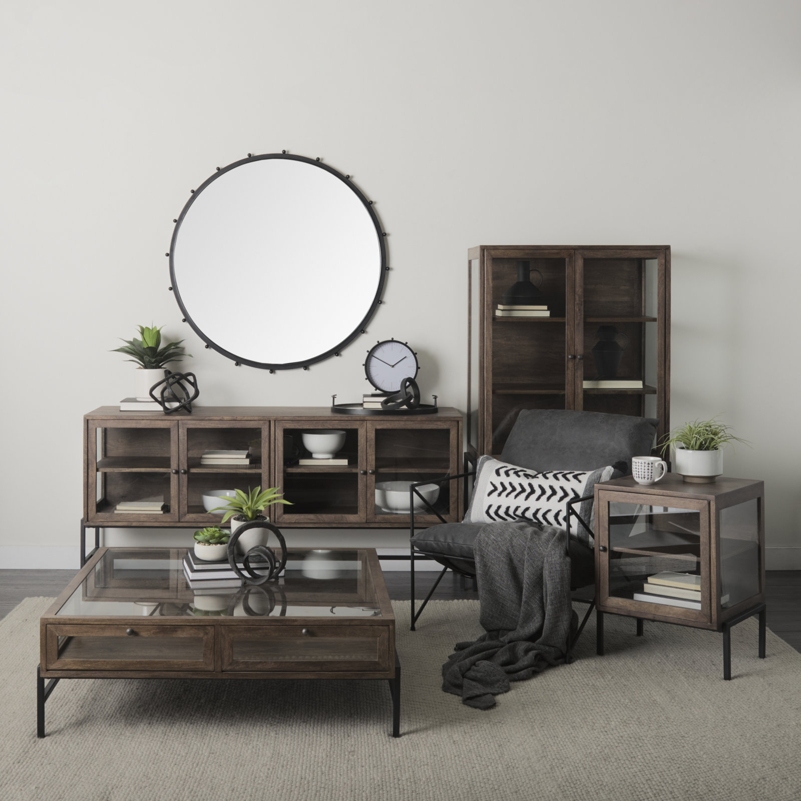 Warner Mango Accent Cabinet, Medium Brown