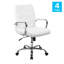 Chaises de bureau pivotantes rembourrées Delyth avec structure / accoudoirs chromés
