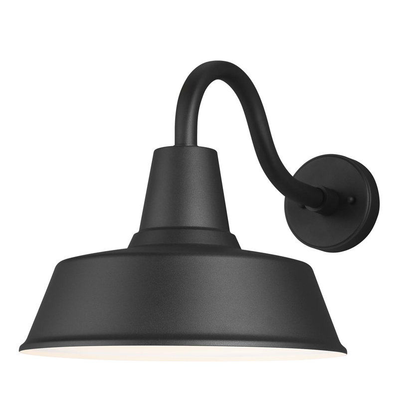 Luminaire de grange d'extérieur Blakeston, Noir, H 13,5 po x l 14 po x P 14 po, Oui