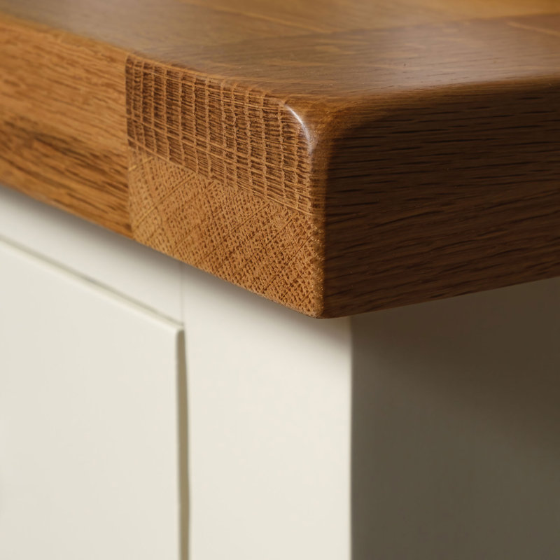 Chosposi 85cm Solid Wood Top Console Table
