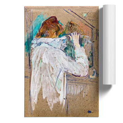 A Portrait Of A Woman by Henri De Toulouse-Lautrec - No Frame Painting