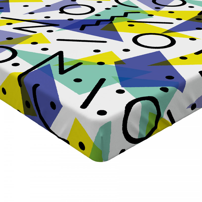 Microfiber Geometric Fitted Sheet, Full Fitted Sheet