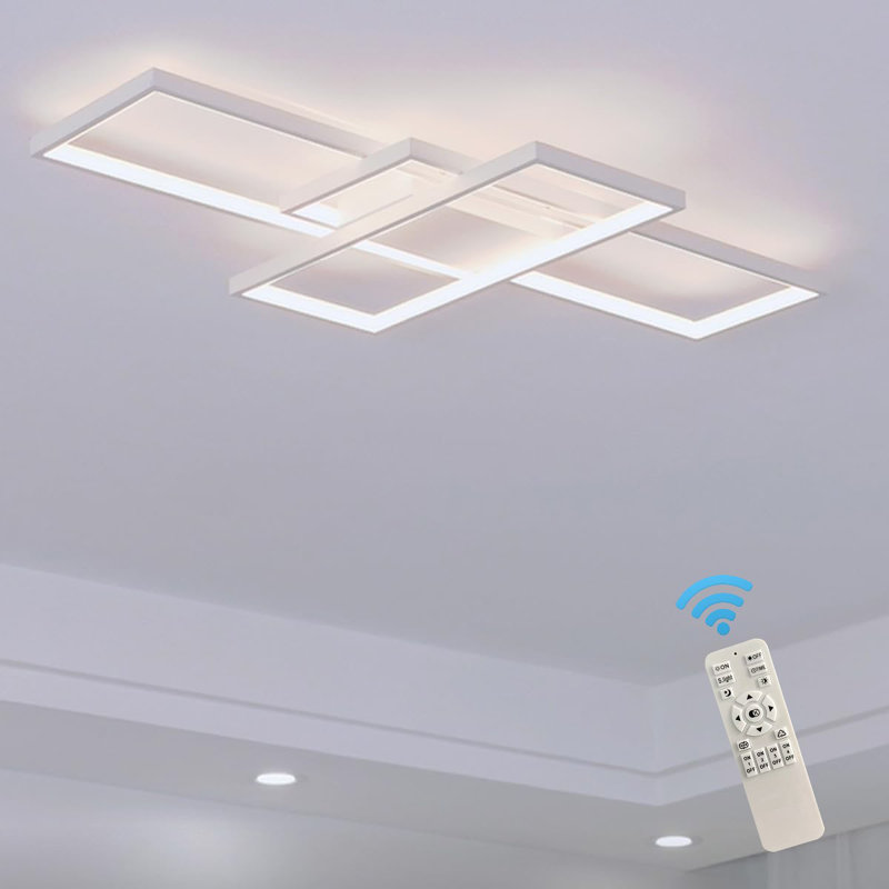 Plafonnier encastré 3 lumières DEL Arlyn, Blanc, H 2,3 po x l 43,3 po x P 25,5 po