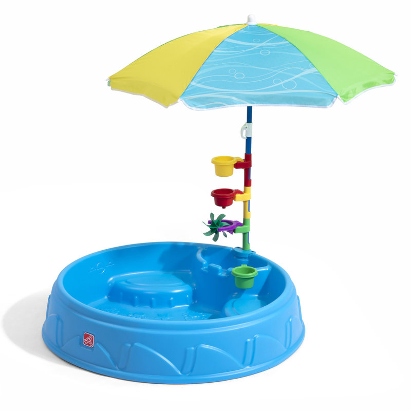 Piscine Step2 Play & Shade avec parasol, 10" H x 40" W x 40" D