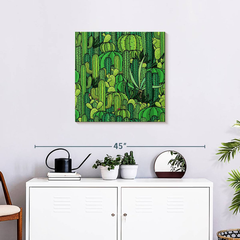 Motif de cactus vert Harnek