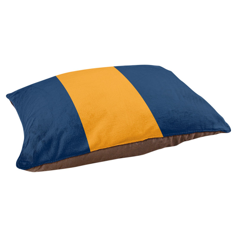 Coussin Atlanta, Bleu marine / or / bleu marine, Grand (l 40 po x P 30 po x H 14 po)