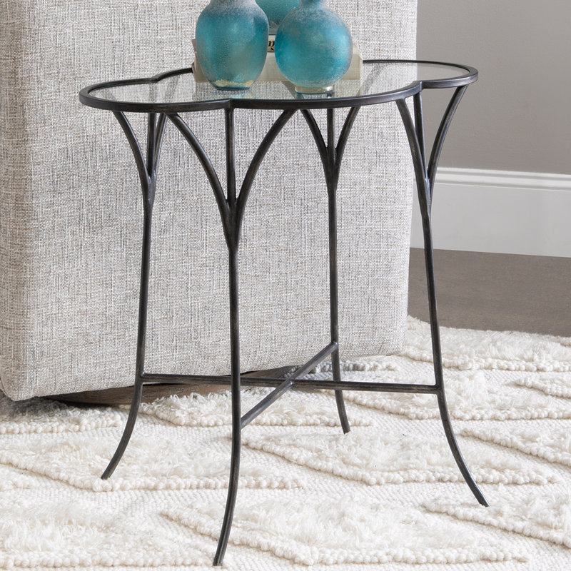 Adhira Glass End Table