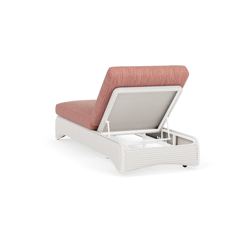 Loom Outdoor Chaise Lounge, White, Friendly Carnival